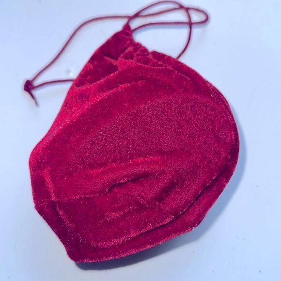 Gap Cherry Red Velvet Women's Fold Up Flats with velvet bag for carrying - Picture 7 of 7